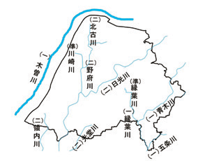 地図：一宮市内の河川