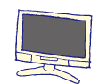 ディスプレイ（液晶・CRT）のイラスト