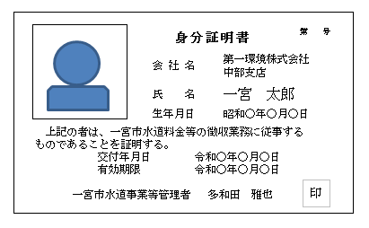 イラスト：身分証明書