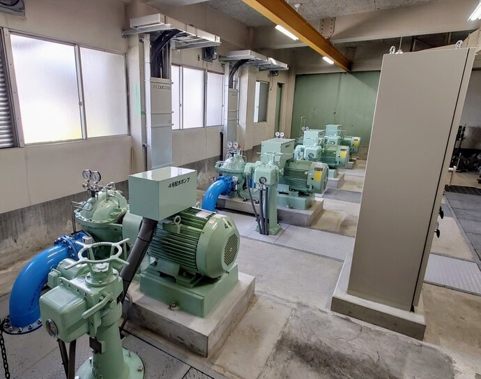 写真：木曽川配水場南ポンプ室