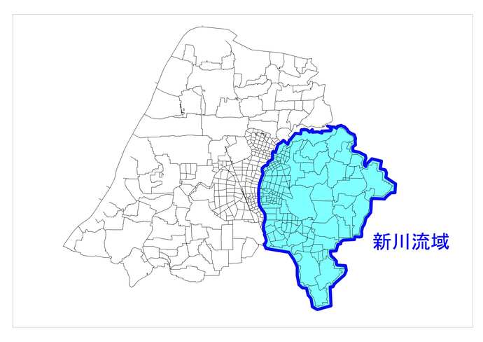 新川流域図