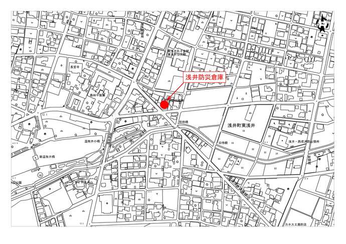 浅井防災倉庫の地図