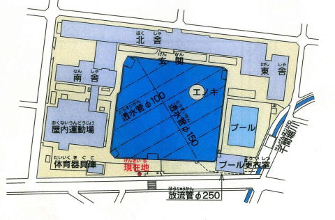イラスト:西成小の平面図