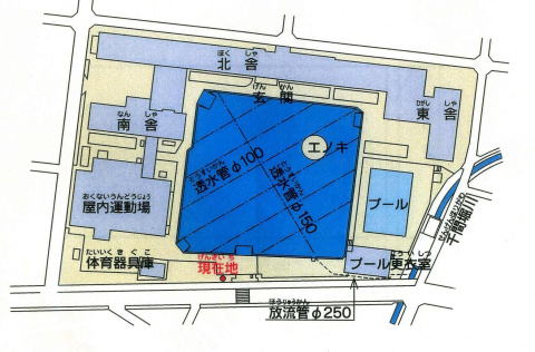 イラスト：西成小の平面図