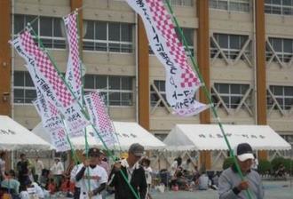 写真：校区運動会での啓発風景