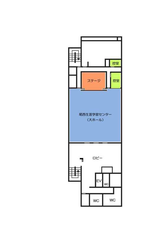 フロア図：尾西庁舎6階平面図