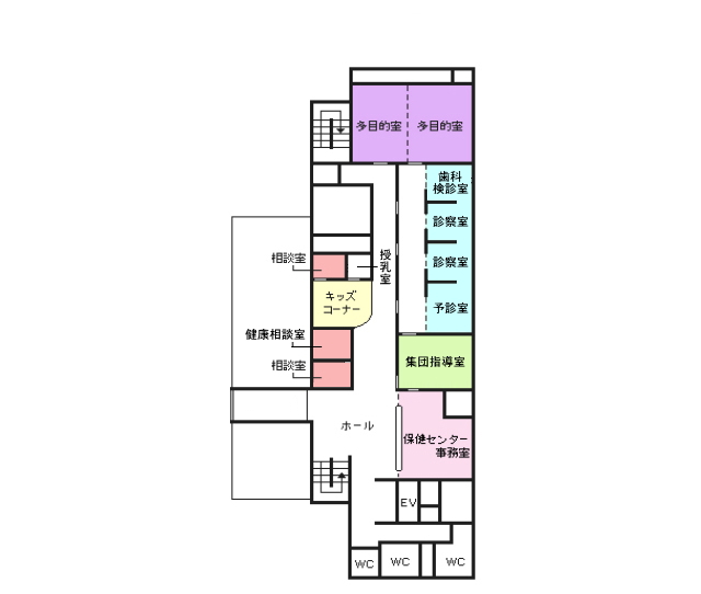 フロア図：尾西庁舎3階平面図