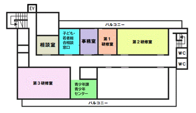 木曽川庁舎3階見取図