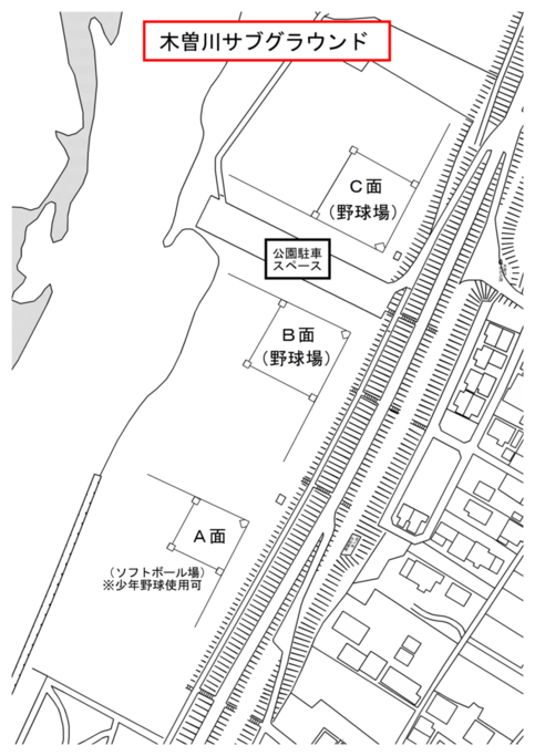 木曽川サブグラウンドの面配置図