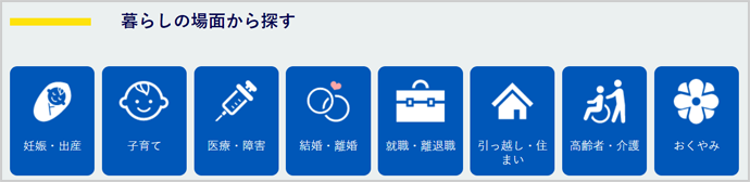 画面：暮らしの場面から探す