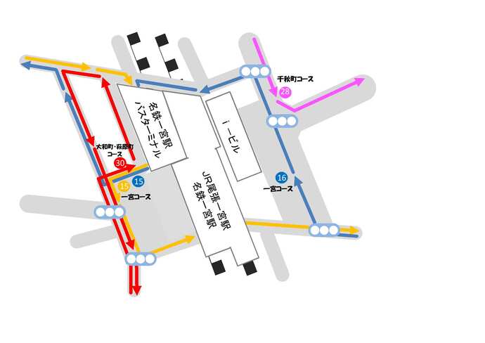 停留所案内（一宮駅）