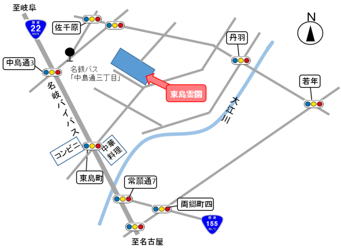 東島霊園周辺地図