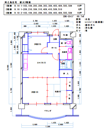 平面図：間取り3