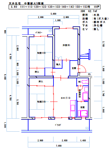 平面図：間取り