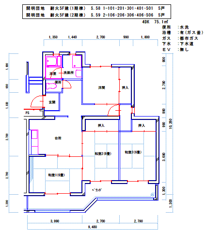 平面図：間取り3