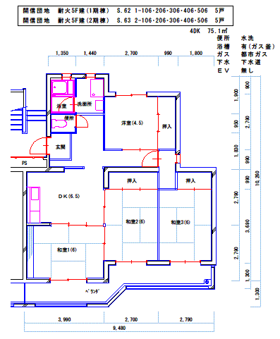 平面図：間取り3