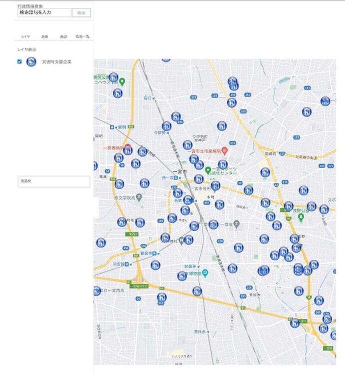 支援企業（地図上）