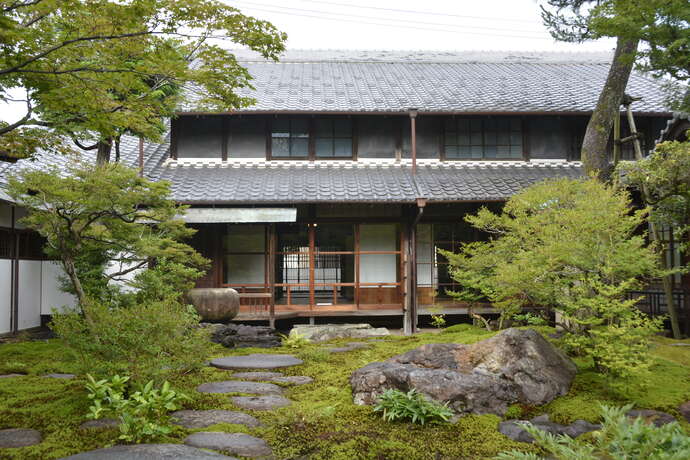 新緑の庭園の写真