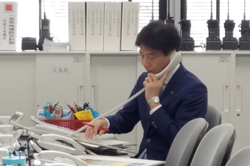 「中野市長のミニ広報」(5月4日 コミュニティーFM放送分)収録の様子の写真