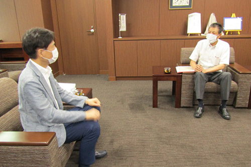 日本郵政 西尾張地区連絡会 地区統括局長　来訪の様子の写真