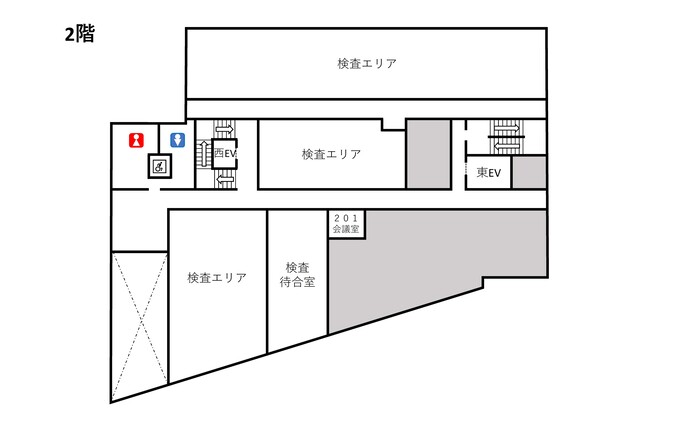 保健所2階フロアマップ