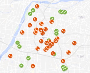 イラスト：道路冠水情報マップ イメージ図1