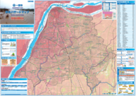 洪水ハザードマップ （地図面）