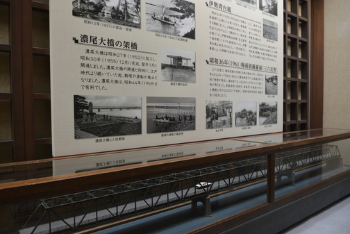 濃尾大橋の模型の写真