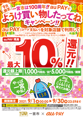 決済サービスのポスター(au PAY)