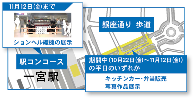 100周年イベントの開催エリア