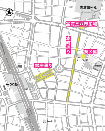 社会実験範囲図