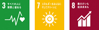 SDGsロゴ3,7,8