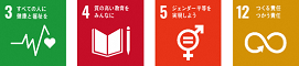 SDGsロゴ3,4,5,12
