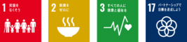 SDGsロゴ1,2,3,17