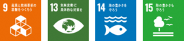 SDGsロゴ9,13,14,15