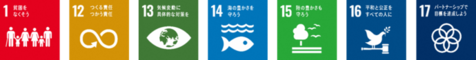 SDGsロゴ1,12,13,14,15,16,17