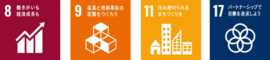 SDGsロゴ8,9,11,17
