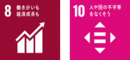SDGsロゴ8,10