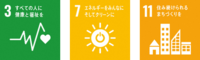 SDGsロゴ3,7,11