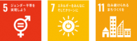SDGsロゴ5,7,11