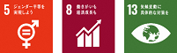 SDGsロゴ5,8,13