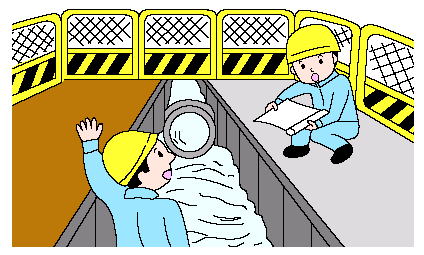 開削工事のイラスト