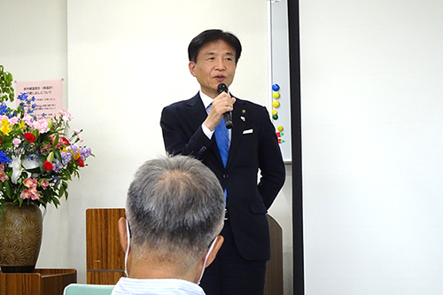 市長が西成連区の町会長会議を行う写真