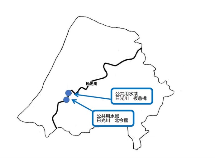 公共用水域の測定地点図