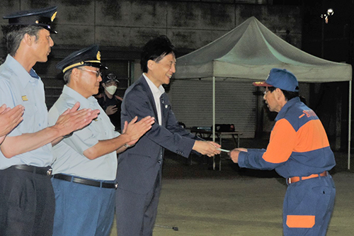 愛知県消防操法大会出場分団市長激励会の写真