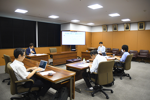定例市長記者会見の写真