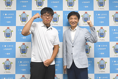 記念撮影の写真