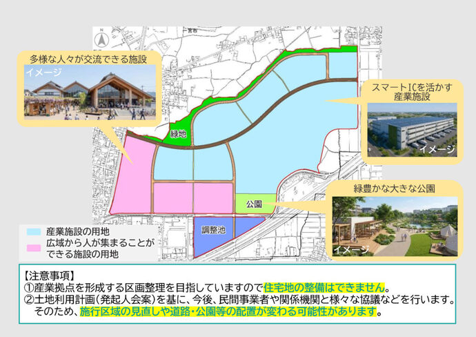 土地利用計画図（発起人会案）