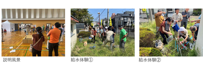 画像　避難所開設訓練の様子