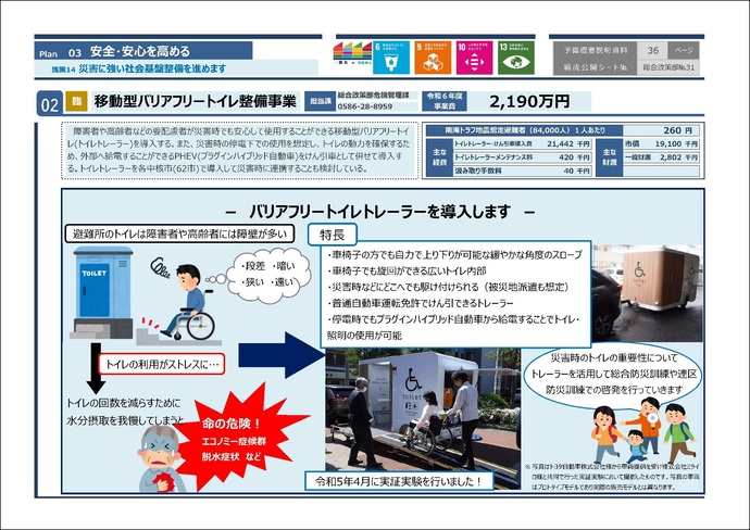 移動型バリアフリートイレ整備事業